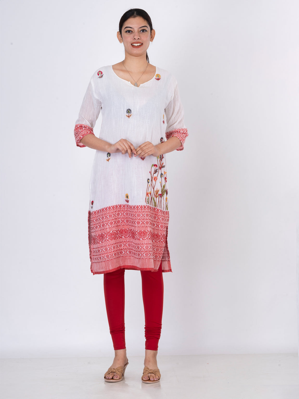 Shop Off White Rayon Plazoo Pant Work Wear Online at Best Price | Cbazaar