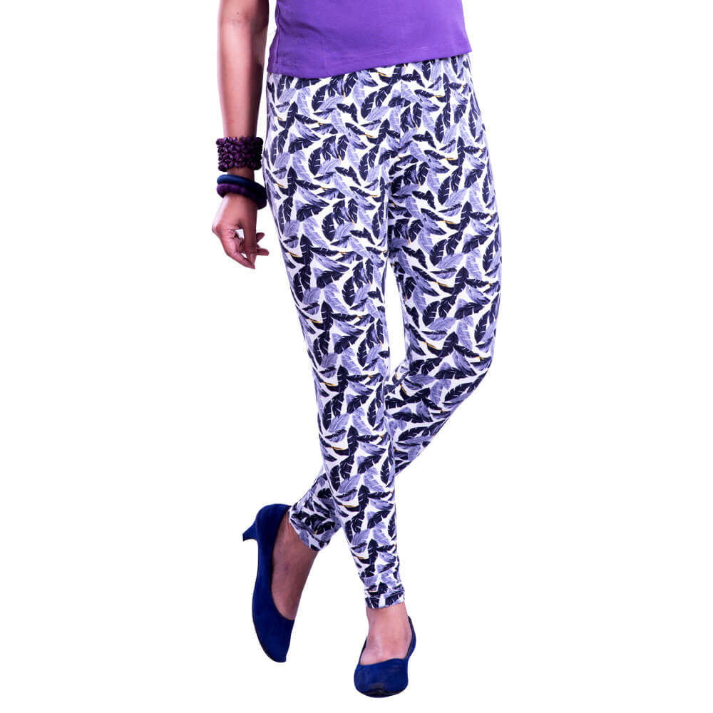 Buy online Black Foil Print Cotton Legging from Capris & Leggings for Women  by V-mart for ₹349 at 0% off | 2024 Limeroad.com